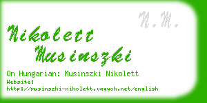 nikolett musinszki business card